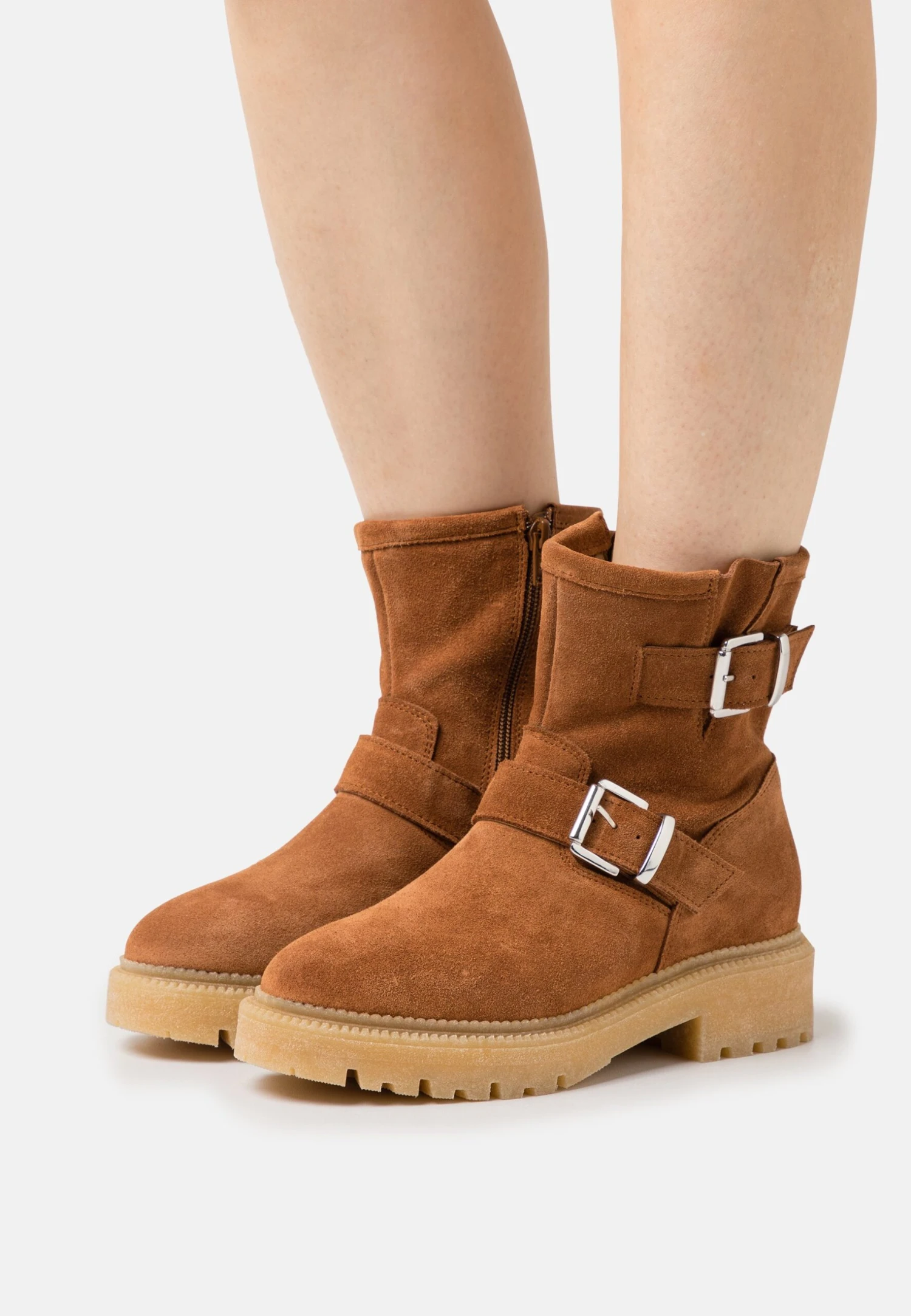 Pier One Leather - Cowboy-/Bikerlaarsjes - Cognac